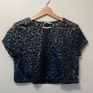 TOBI Sheer Crop Top